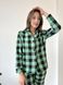 Домашня жіноча піжама COSY у клітинку зелено/чорна (сорочка+штани) 11382210 фото 3 Kolgotochka