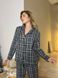 Домашня жіноча піжама COSY у клітинку сіро/чорна (сорочка+штани) 11664861 фото 4 Kolgotochka