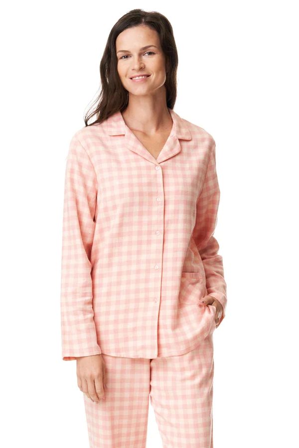 Фланелевая теплая женская пижама в клетку Key LNS 442 B22 17899 фото Колготочка