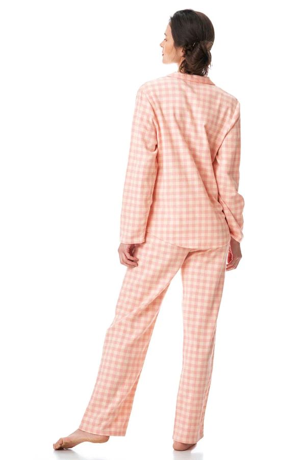 Фланелевая теплая женская пижама в клетку Key LNS 442 B22 17899 фото Колготочка
