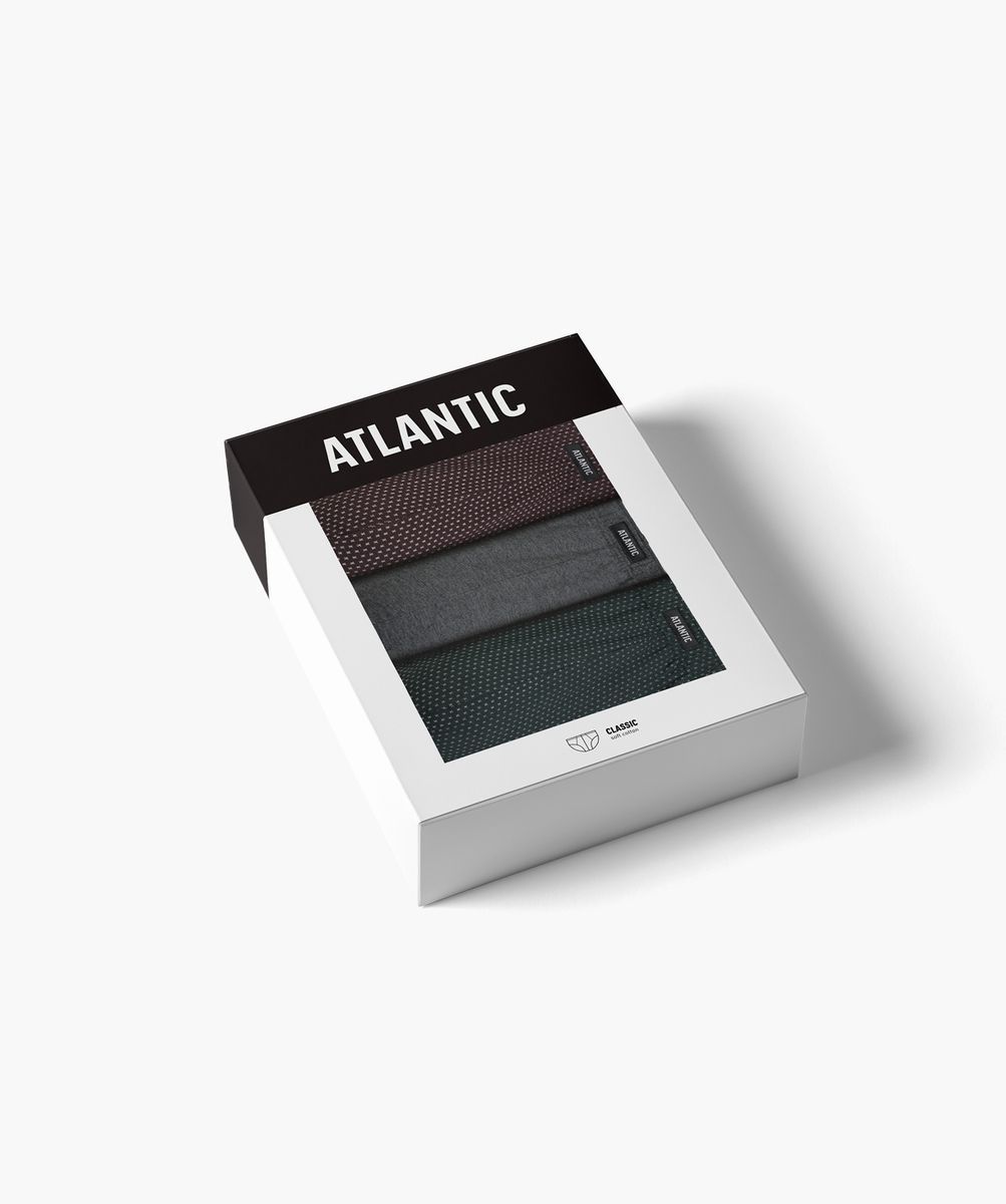 Чоловічі сліпи труси BIG 3 штуки Atlantic 3MP-202 19600 фото Колготочка