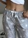 Женские Пижамные брюки COSY из бязи серые с белыми коронами C211P 10741811 фото 3 Kolgotochka