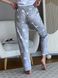 Женские Пижамные брюки COSY из бязи серые с белыми коронами C211P 10741811 фото 2 Kolgotochka