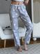Женские Пижамные брюки COSY из бязи серые с белыми коронами C211P 10741811 фото 1 Kolgotochka
