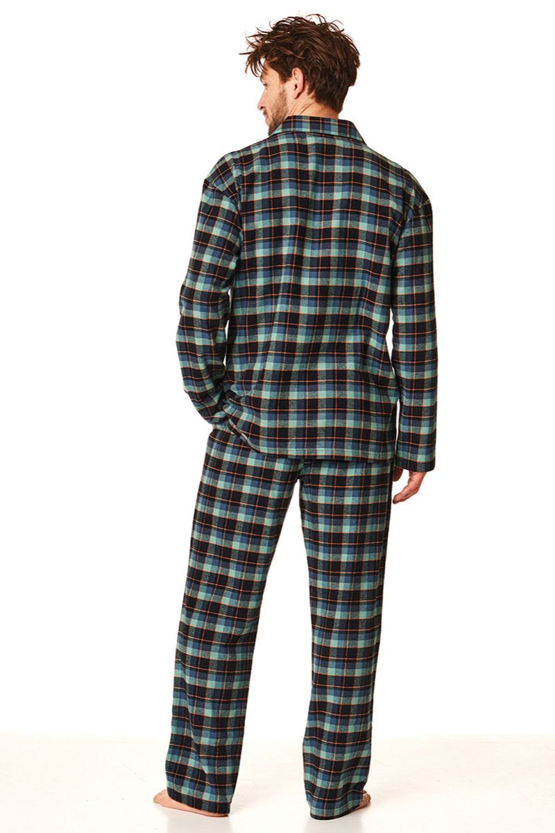 Теплая фланелевая мужская пижама Key MNS 431 Big 17286 фото Колготочка