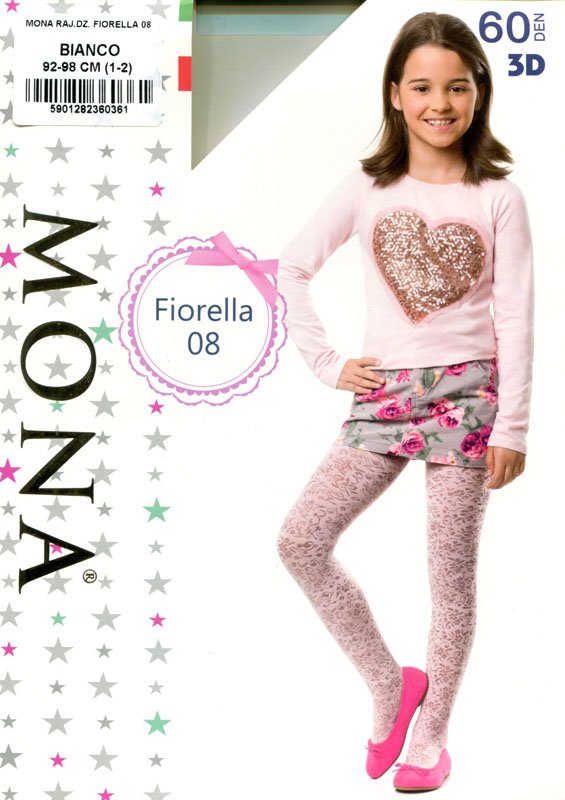 Детские колготки Mona 60 den Fiorella 08, tulip