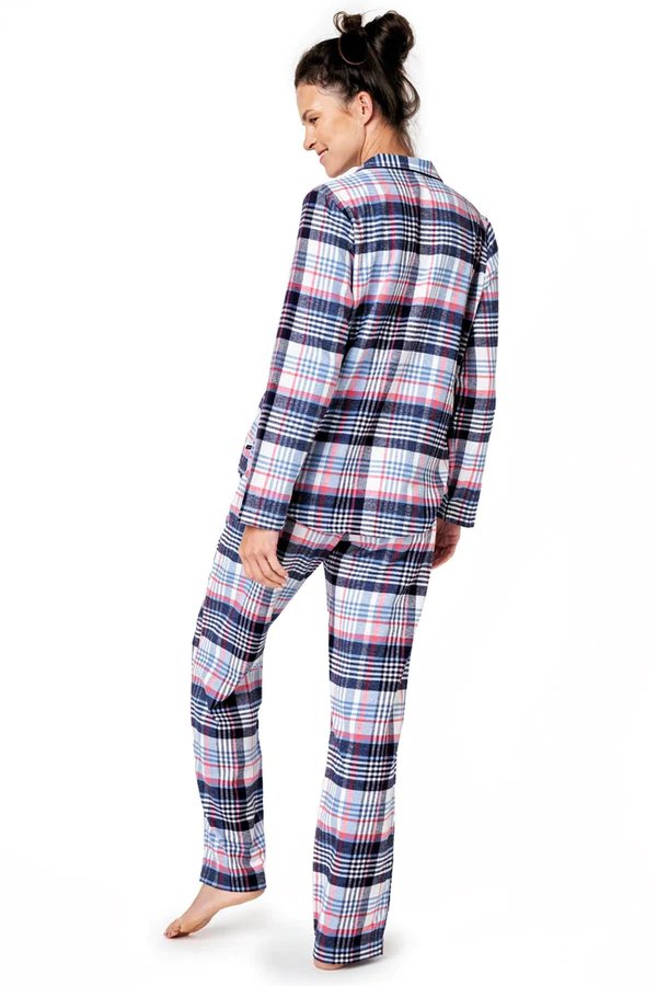 Фланелевая теплая женская пижама в клетку Key LNS 454 B23 17900 фото Колготочка