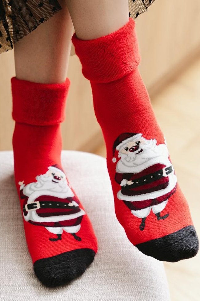 Шкарпетки жіночі новорічні махра Steven 030 /041 17414 фото Колготочка