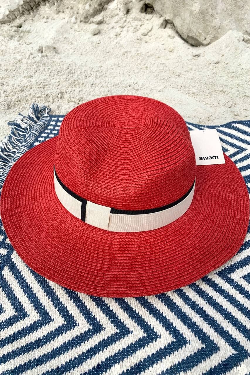 Шляпа плетеная SWAM SH-202010, універсальний, червоний