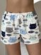 Пижамные шорты COSY из сатина Котики Рыбки молочный S310P 10741812 фото 1 Kolgotochka