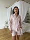 Пижамный женский комплект COSY 2-ка из сатина (рубашка+шорты) Pearl пильная пудра 10910270 фото 4 Kolgotochka