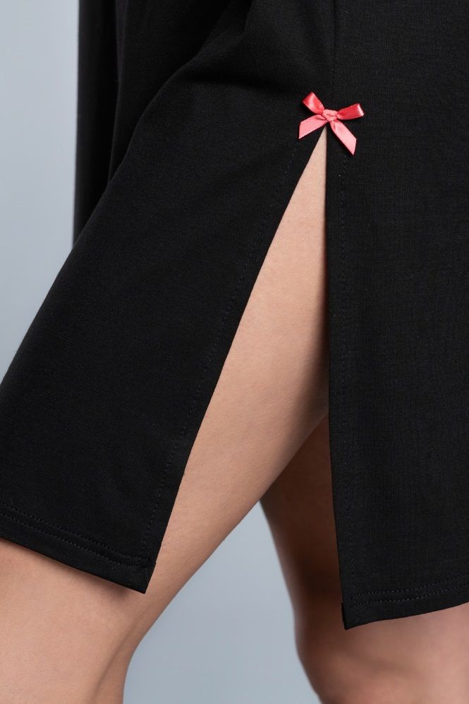 Нічна сорочка Italian Fashion OPERA BIG, 2XL, чорний/рожевий