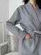Женский Подарочный набор COSY Халат-кимоно длинный с полотенцем Серый в коробке 11355799 фото 5 Kolgotochka