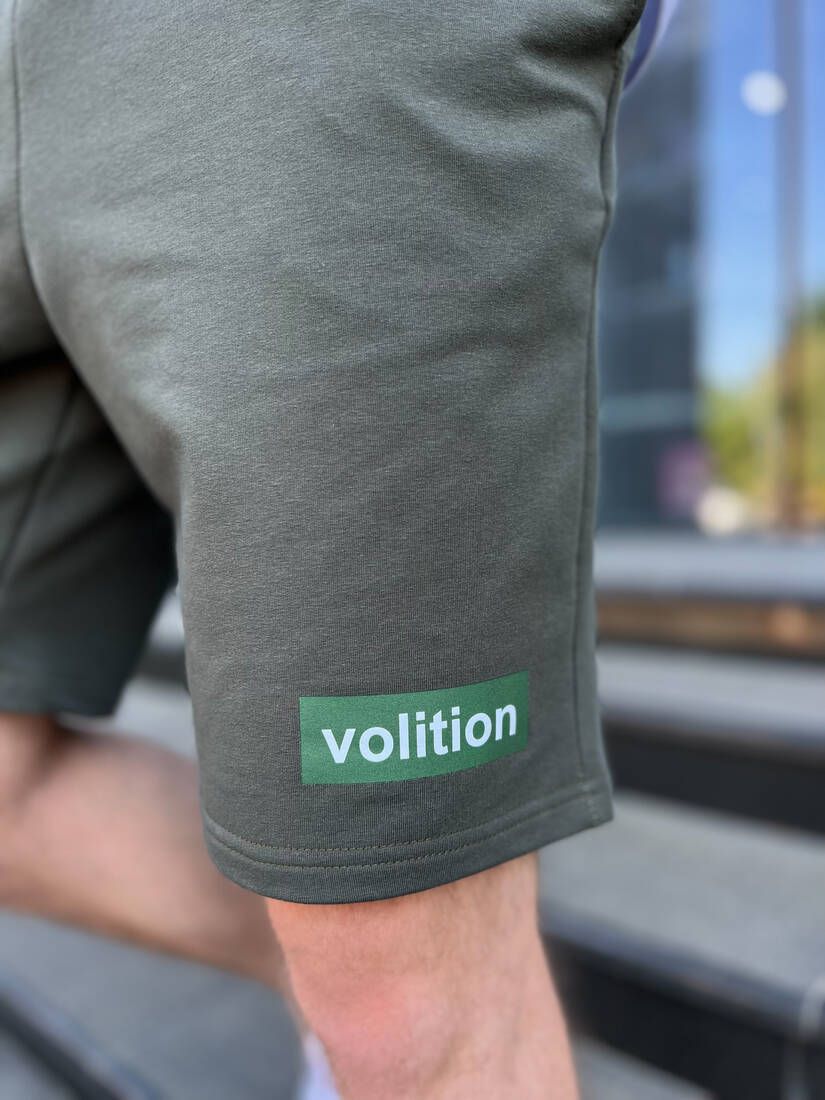 Чоловічий комплект для літа шорти та футболка з лінійки товарів Volition, M, хакі