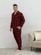 Пижама мужская COSY с фланели (брюки+рубашка) клетка красно/черная 11505971 фото 1 Kolgotochka