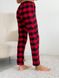 Женский Пижамный комплект COSY в клеточку красный/черный(штаны + черная футболка) 10004363 фото 6 Kolgotochka