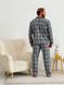 Пижама для мужчин COSY с фланели (брюки+рубашка) клетка серый/черный/белый 10061013 фото 2 Kolgotochka