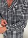 Пижама для мужчин COSY с фланели (брюки+рубашка) клетка серый/черный/белый 10061013 фото 4 Kolgotochka
