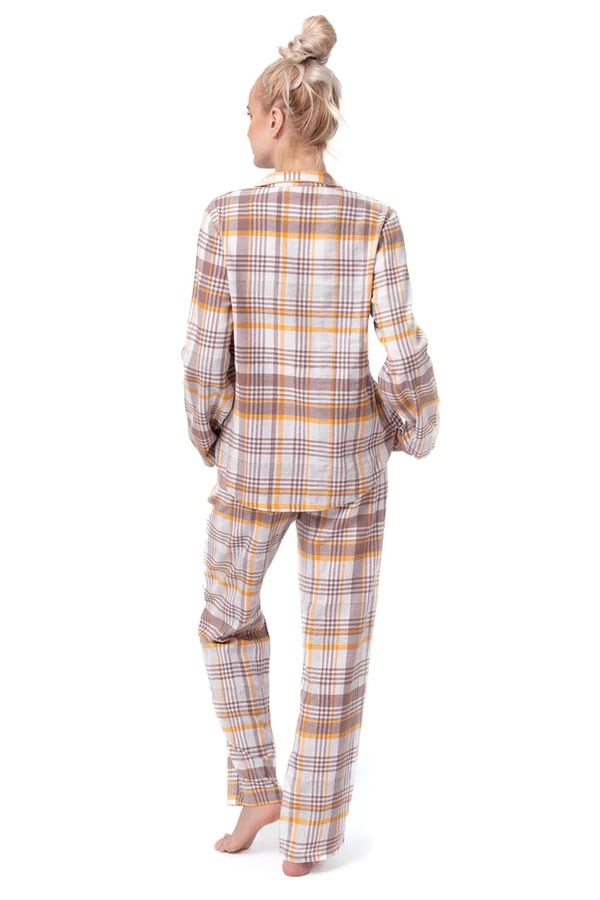 Фланелевая теплая женская пижама в клетку Key LNS 448 B23 17903 фото Колготочка