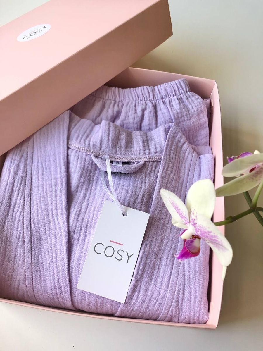 Муслиновый комплект халат+пижама COSY в подарочной упаковке 10741814 фото Колготочка