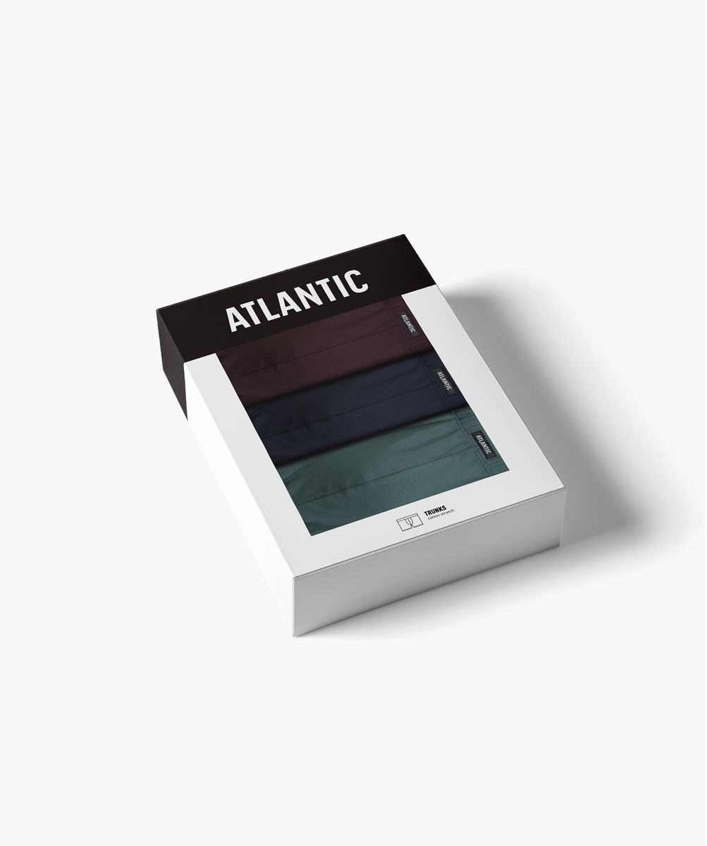 Боксерки чоловічі однотонні 3 штуки Atlantic 3MH-048 19503 фото Колготочка