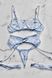 Комплект білизни з срібними ланцюжками Estesso Blue (бра, трусики, пояс, підвязки) 17662 фото 1 Kolgotochka