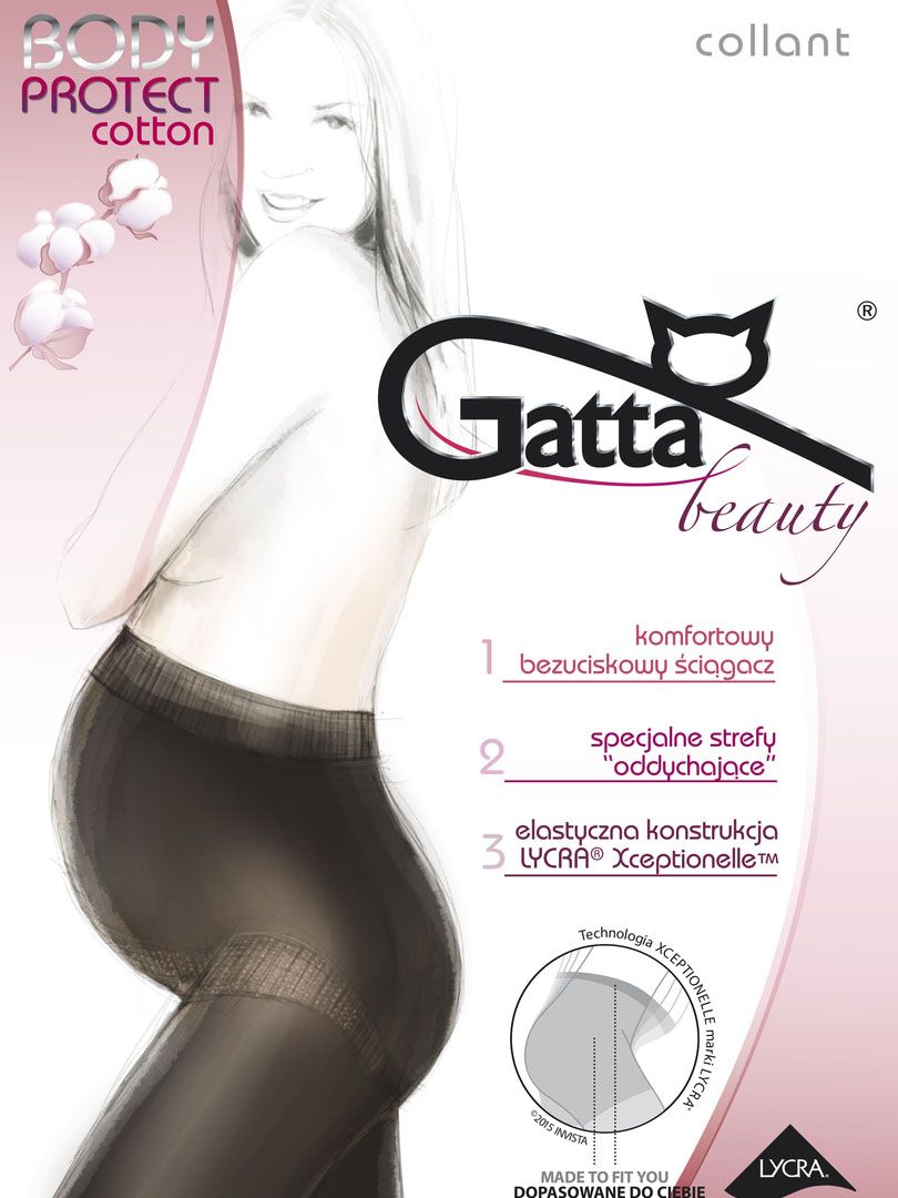 Колготи Gatta Body Protect Cotton (для вагітних), 3, nero
