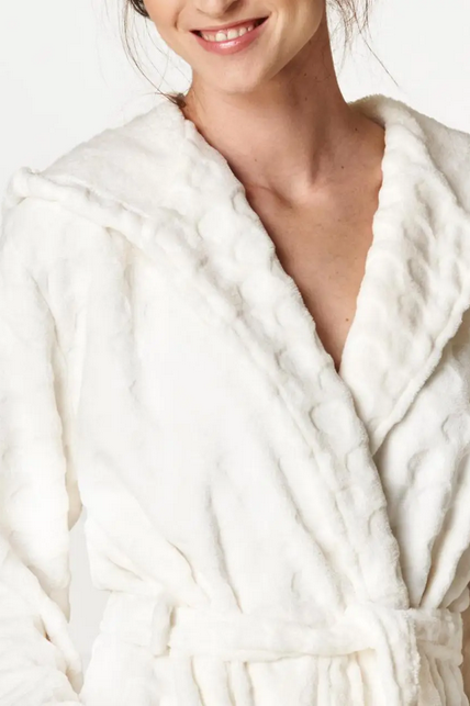 Женский халат короткий с капюшоном Key LGL 195 17395 фото Колготочка