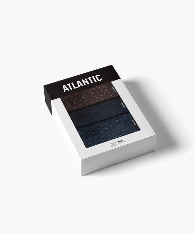 Боксерки чоловічі з тунельною резинкою 3 штуки Atlantic 3MH-216 19625 фото Колготочка