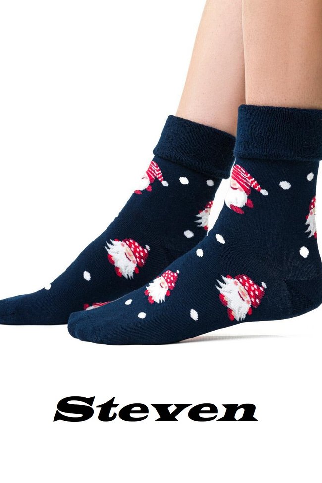 Шкарпетки жіночі новорічні махрові Steven 030 /039 17415 фото Колготочка