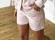 Піжамний комплект COSY жіночі шорти з сатину Pearl пильна пудра з футболкою біла 11356673 фото 5 Kolgotochka