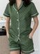 Женский домашний комплект из сатина COSY (шорты+рубашка) зеленая в горошек 10829288 фото 4 Kolgotochka