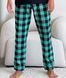 Домашня піжама для чоловіків COSY із фланелі (штани+лонгслів) зелено/чорний 567991s3 фото 3 Kolgotochka