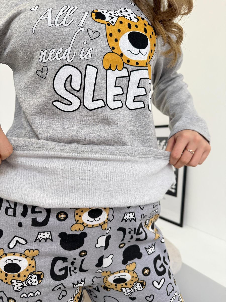 Жіноча піжама тепла COSY з начісом "Baby Leo" 4011862s2 фото Колготочка