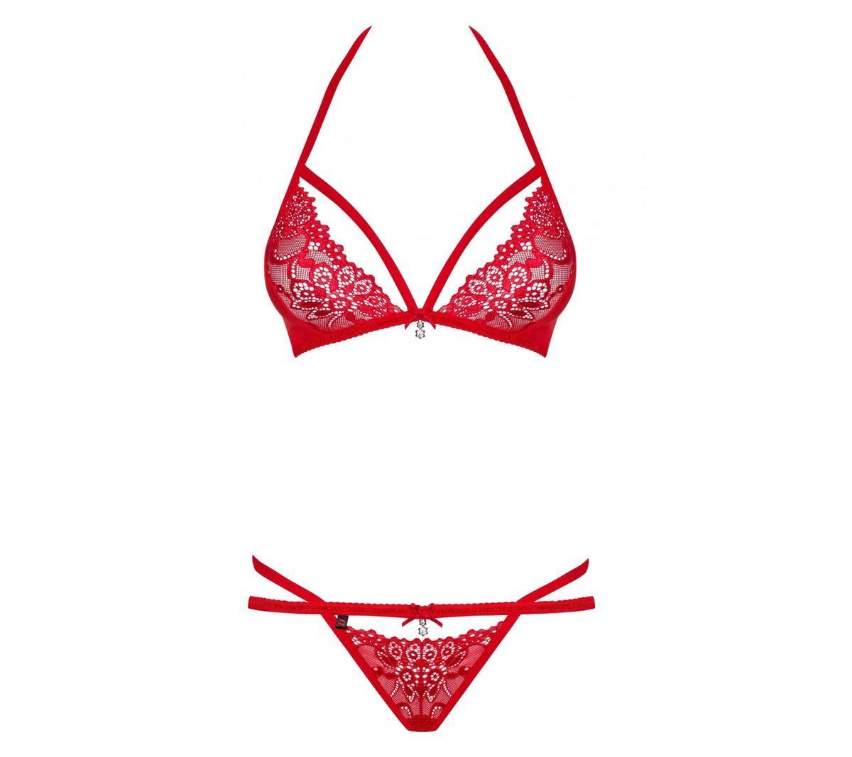 Комплект з мережива бюст і стрінги Obsessive 838-SET-3 13068 фото Колготочка
