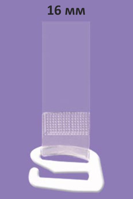 Декоративні бретельки Julimex RT 104 (16 mm, прозорі, білий метал), прозорий