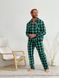 Пижама мужская COSY из фланели (брюки+рубашка) клетка зелено/черная 11505979 фото 3 Kolgotochka