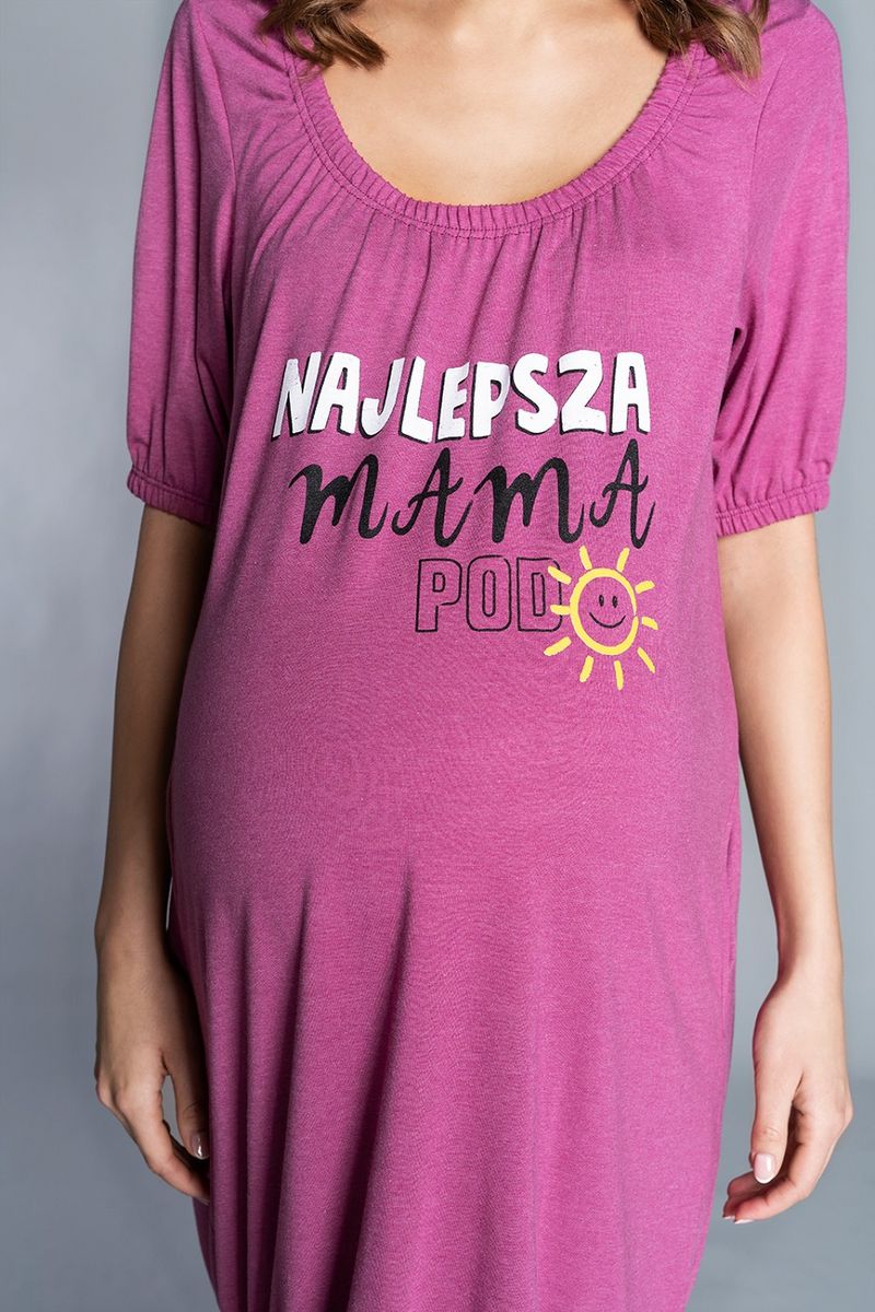 Нічна сорочка для вагітних Italian Fashion MAMA, S, ожиновий