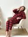 Женская пижама домашний костюм в клетку COSY брюки+рубашка красно/черная 10648019 фото 6 Kolgotochka
