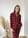 Женская пижама домашний костюм в клетку COSY брюки+рубашка красно/черная 10648019 фото 4 Kolgotochka