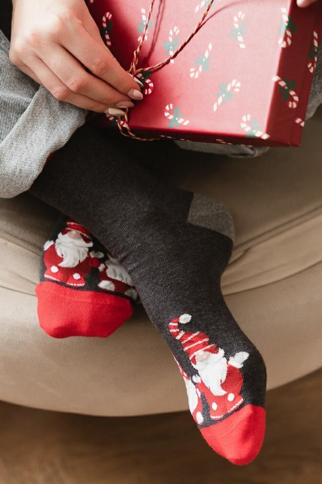 Шкарпетки жіночі новорічні Steven 136 /053 17422 фото Колготочка