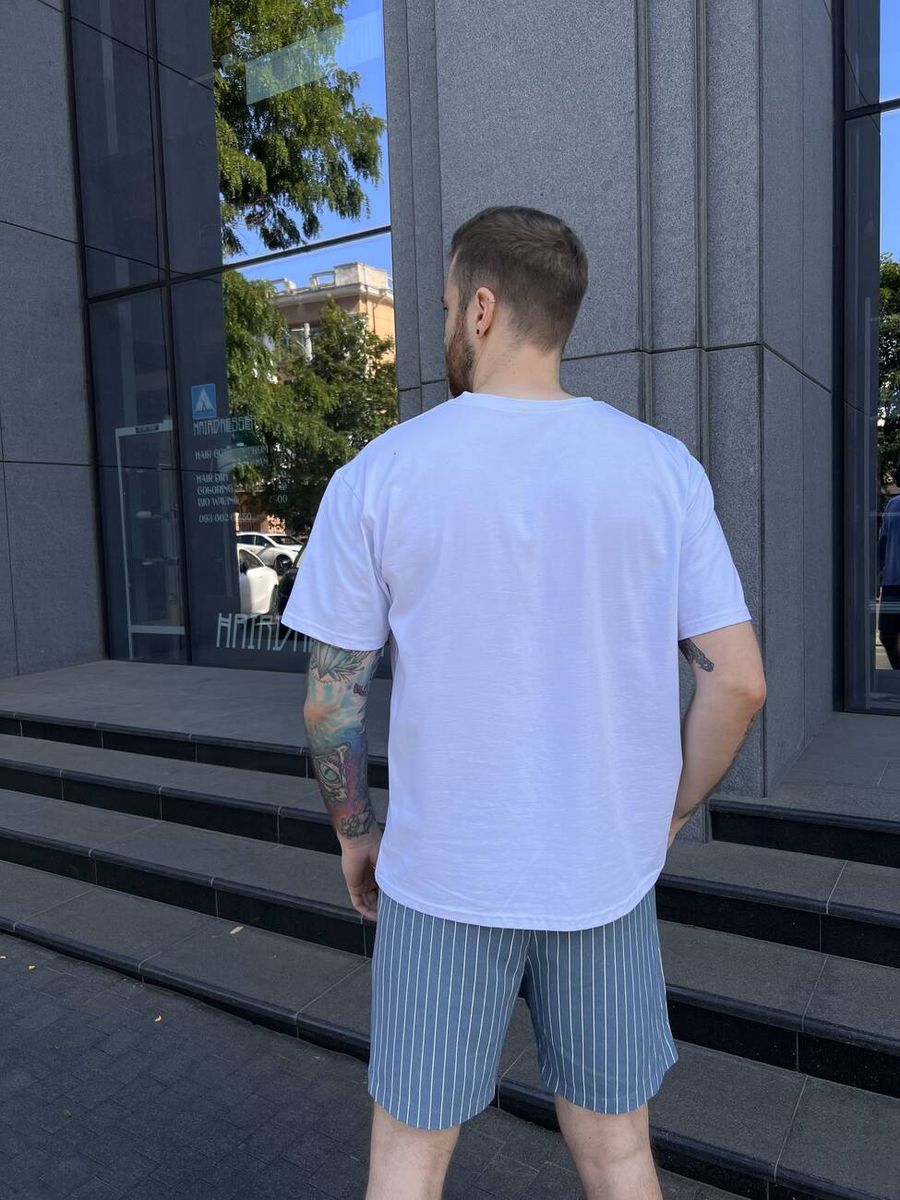 Мужская футболка COSY стрейч кулир с коротким рукавом белая 10943419 фото Колготочка
