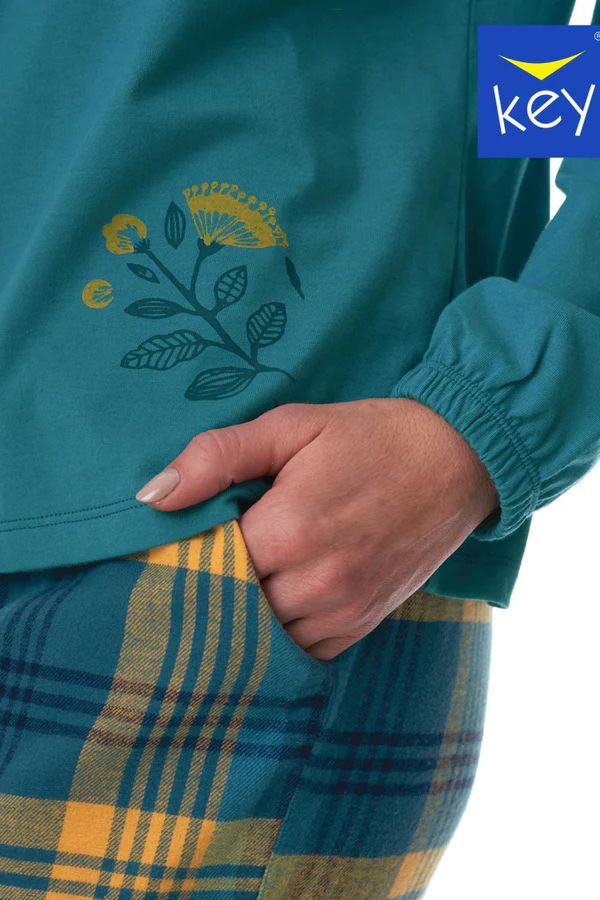 Піжама жіноча з фланелевими штанами Key LNS 408 B23 17887 фото Колготочка
