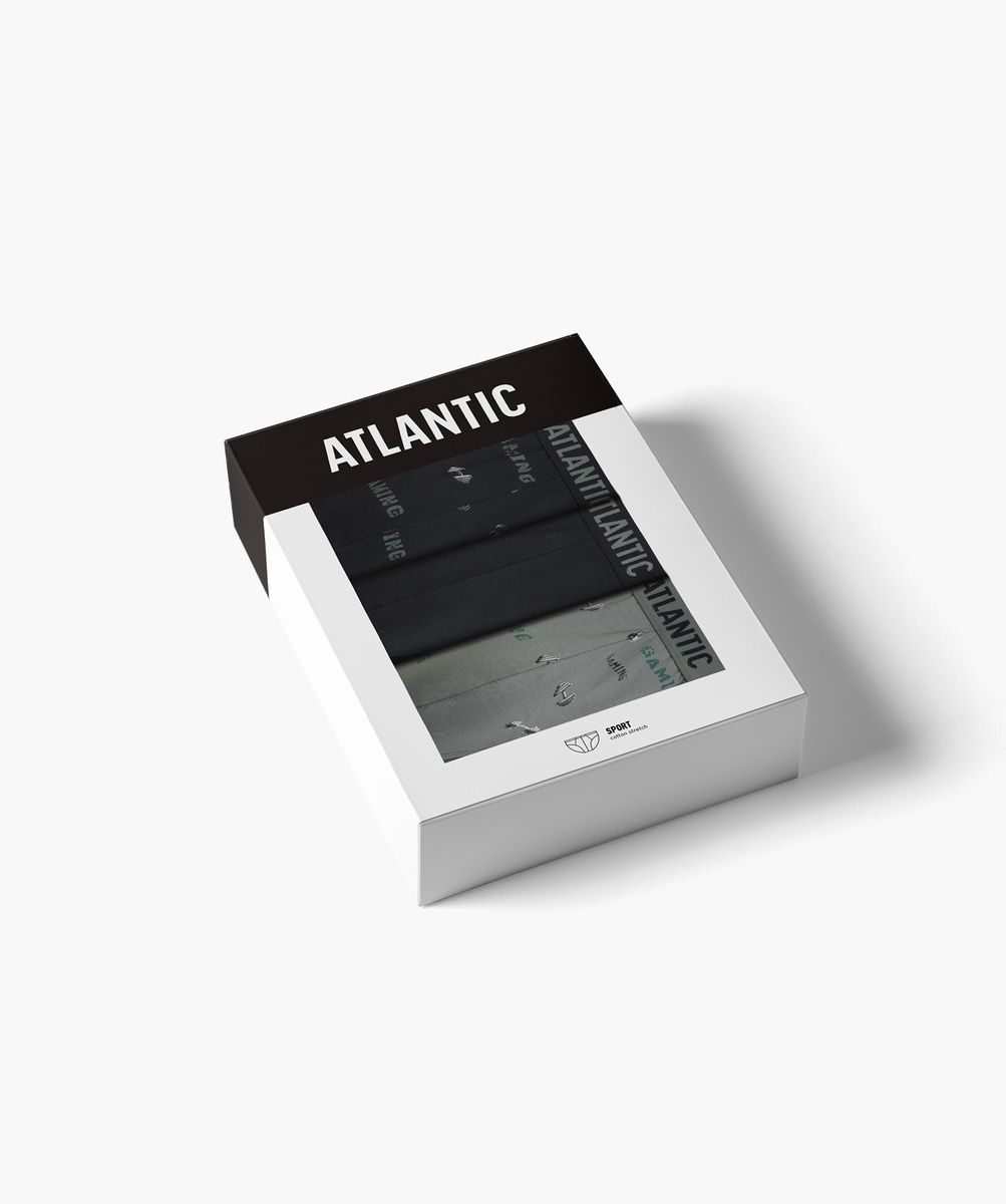 Мужские трусы брифы спорт 3 штуки Atlantic 3MP-206 19502 фото Колготочка