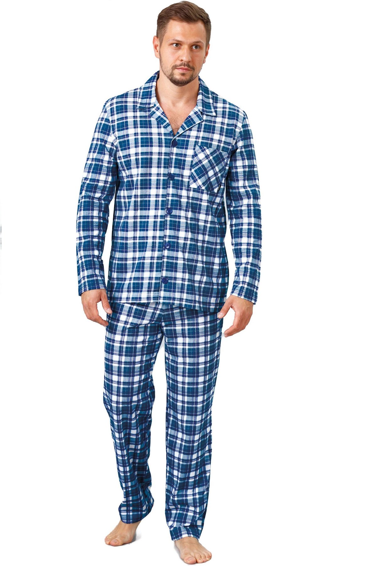 Пижама теплая Hotberg Evan 1124, XL, синій