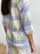 Жіночий Домашній комплект COSY у клітинку трійка (сорочка+штани+ футболка) жовт./сірий. 10002853 фото 7 Kolgotochka