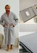 Мужской подарочный набор COSY халат кимоно с серым полотенцем в коробке 11358044 фото 5 Kolgotochka