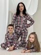 Пижама детская теплая с фланели "Ловец Снов", бордово-серая клетка DCFBG5354M фото Колготочка