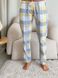 Женский Пижамный комплект COSY в клетку желто/серый брюки+футболка 10002857 фото 4 Kolgotochka