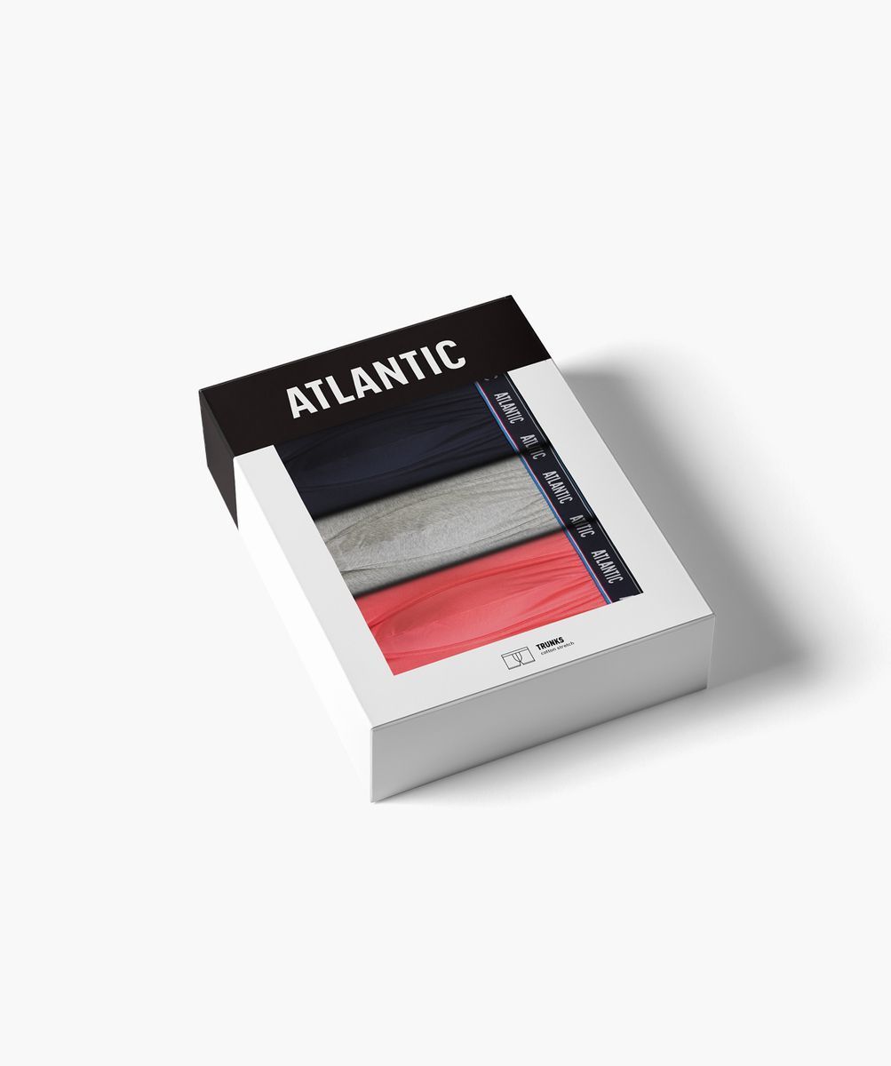 Чоловічі боксерки 3 штуки різні кольори Atlantic 3MH-214 19314 фото Колготочка